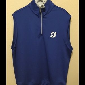 Antigua Golf vest with Bridgestone logo. Blue. Very Warm